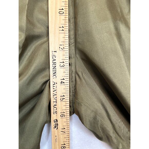 EVR Silk‎ Bomber Jacket Pant Set Womens XL Green Leopard Floral Vintage - Picture 11 of 16